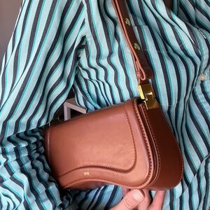 Brown JW pei Joy shoulder and crossbody bag with gold hardware